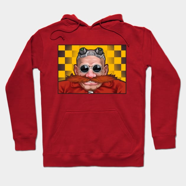 Dr. Robotnik or Eggman painting Hoodie by dposhirts